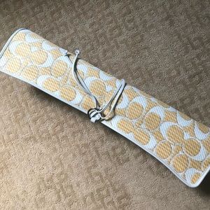 Coach Beach Mat - Soft Straw Classic C Logomark